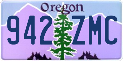 OR license plate 942ZMC