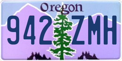 OR license plate 942ZMH