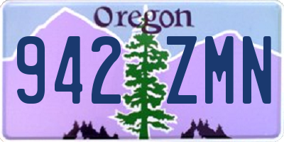 OR license plate 942ZMN