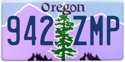 OR license plate 942ZMP