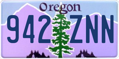OR license plate 942ZNN