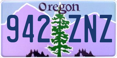 OR license plate 942ZNZ