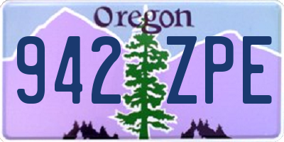 OR license plate 942ZPE
