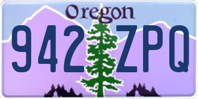 OR license plate 942ZPQ
