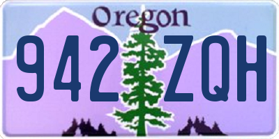 OR license plate 942ZQH