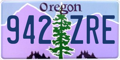 OR license plate 942ZRE