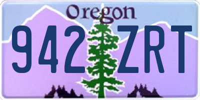 OR license plate 942ZRT