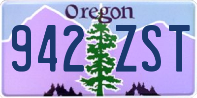 OR license plate 942ZST