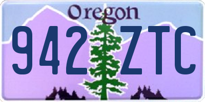 OR license plate 942ZTC