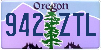 OR license plate 942ZTL