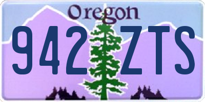 OR license plate 942ZTS