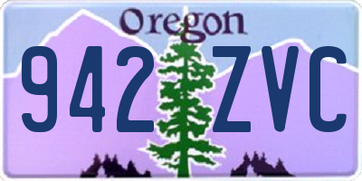 OR license plate 942ZVC