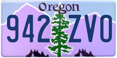 OR license plate 942ZVO
