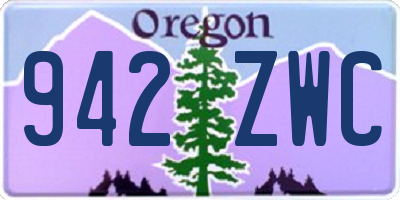 OR license plate 942ZWC