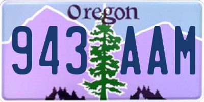 OR license plate 943AAM