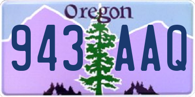 OR license plate 943AAQ