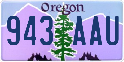 OR license plate 943AAU