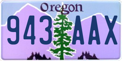 OR license plate 943AAX