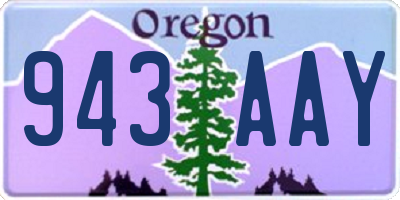 OR license plate 943AAY