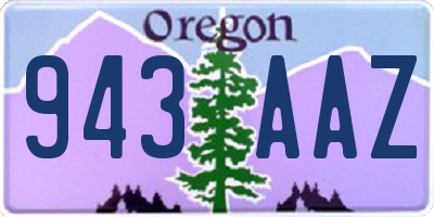 OR license plate 943AAZ