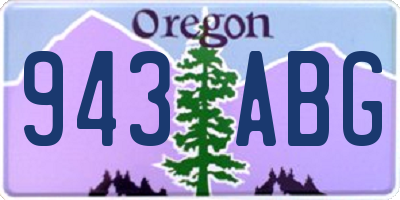 OR license plate 943ABG