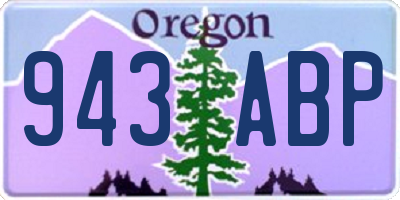 OR license plate 943ABP