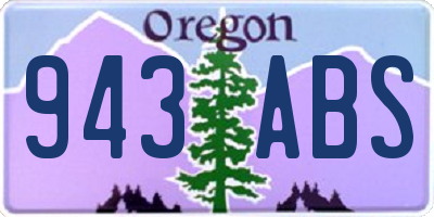 OR license plate 943ABS
