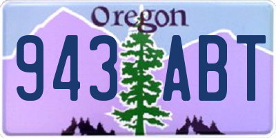 OR license plate 943ABT