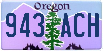 OR license plate 943ACH
