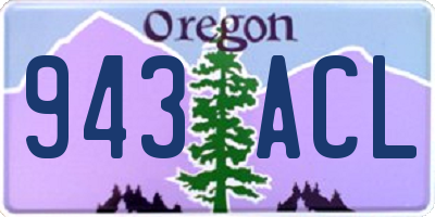 OR license plate 943ACL