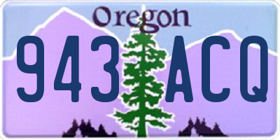 OR license plate 943ACQ