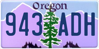 OR license plate 943ADH
