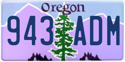 OR license plate 943ADM