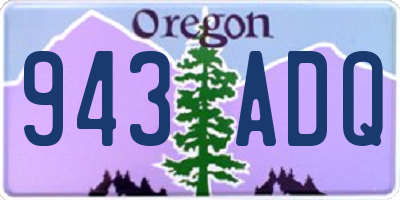 OR license plate 943ADQ