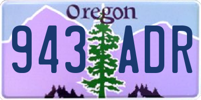 OR license plate 943ADR