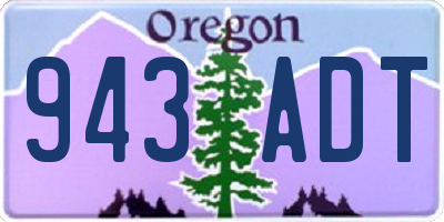 OR license plate 943ADT