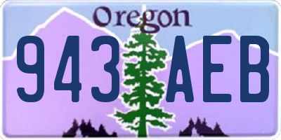 OR license plate 943AEB