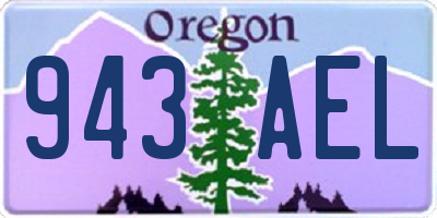 OR license plate 943AEL