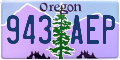 OR license plate 943AEP