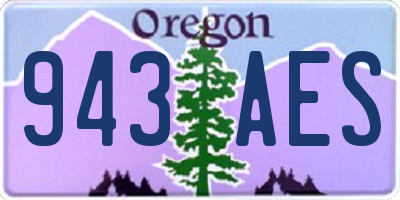 OR license plate 943AES