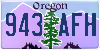 OR license plate 943AFH