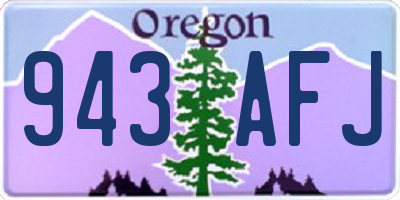OR license plate 943AFJ