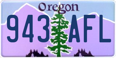 OR license plate 943AFL