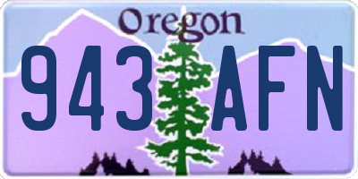 OR license plate 943AFN