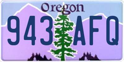 OR license plate 943AFQ