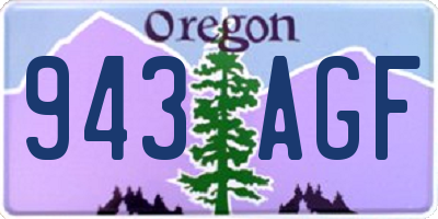 OR license plate 943AGF