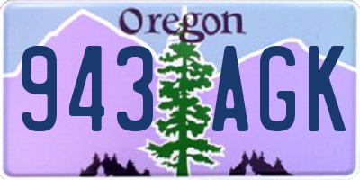 OR license plate 943AGK