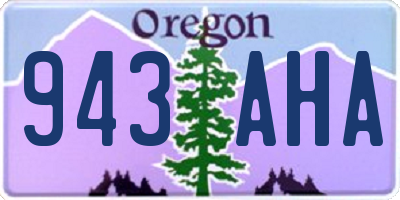 OR license plate 943AHA