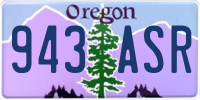 OR license plate 943ASR