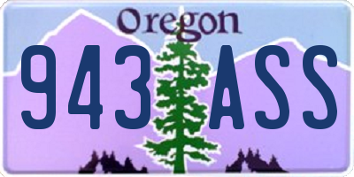 OR license plate 943ASS